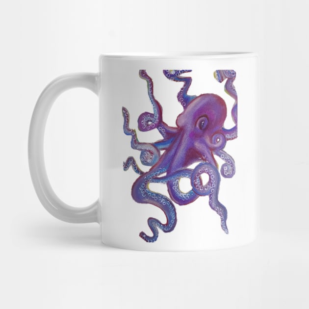 Brightly colored purple octopus by Walters Mom